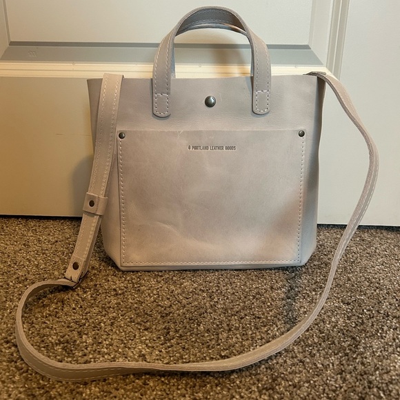 Portland Leather Handbags - 🦄 Portland Leather beluga white mini crossbody Tote Bag